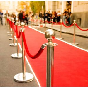 Velvet Rope -Red Carpet	5’ x 15’ / RedCarpet 4’ x 20’