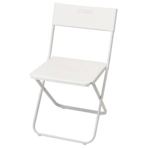 Metal Frame White Folding Chair