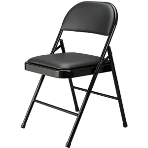 Metal Frame Black Folding Chair