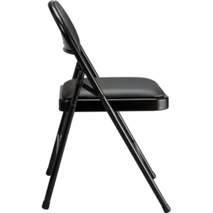 Padded Seat Black Folding Chair