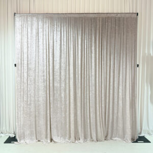 Drapes Crush Velvet: Ivory