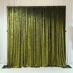 Drapes Crush Velvet: Sage Green