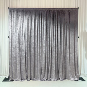 Drapes Crush Velvet: Silver