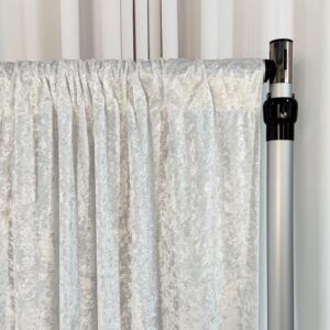 Drapes Crush Velvet: White